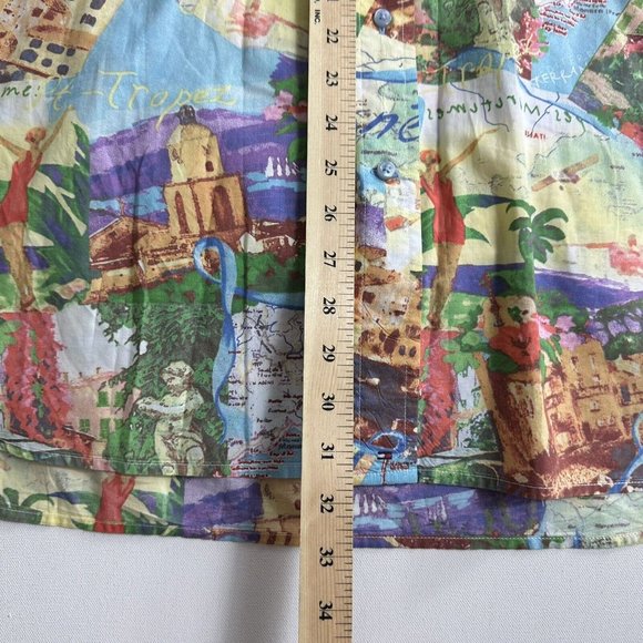 Tommy Hilfiger Mens Graphic Short Sleeve Button Down Camp Shirt Size Medium - Picture 9 of 9